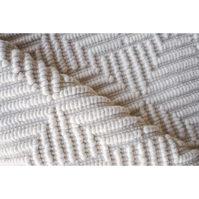 Rectangle Manzoni Ivory Handmade Cotton/Viscose Area Rug