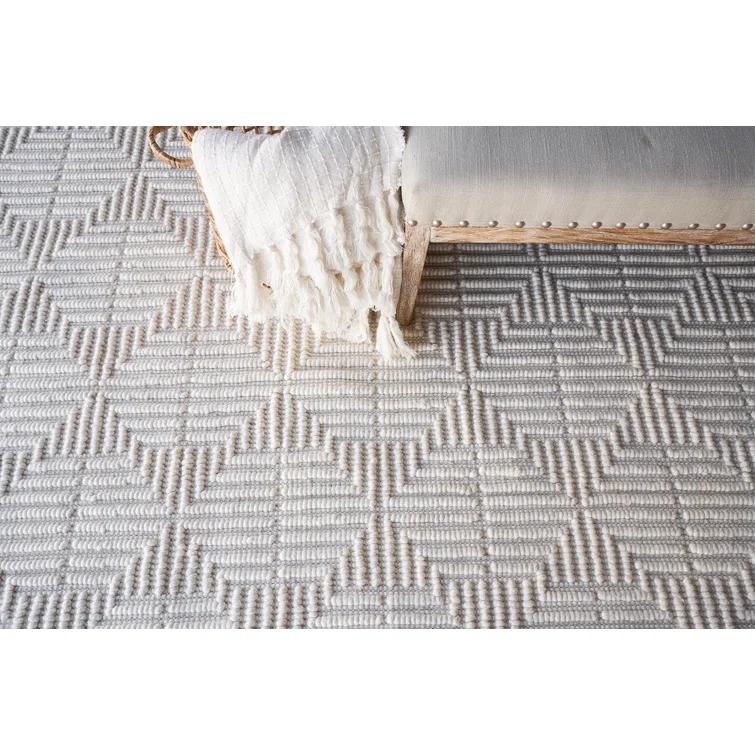 Rectangle Manzoni Ivory Handmade Cotton/Viscose Area Rug
