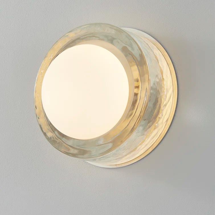 Ravi Round Sconce - Polished Nickel