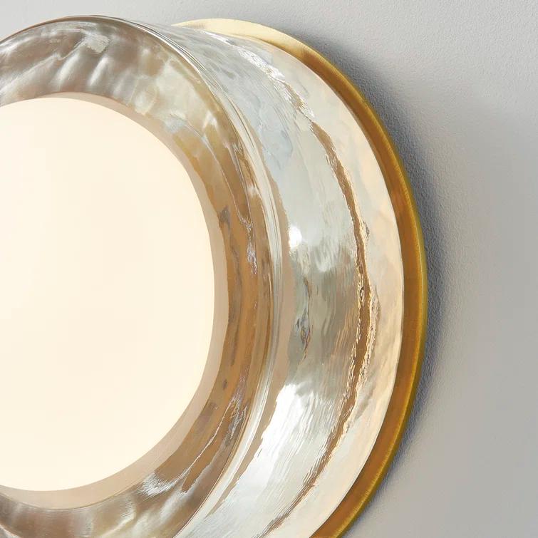 Ravi Round Sconce - Aged Brass