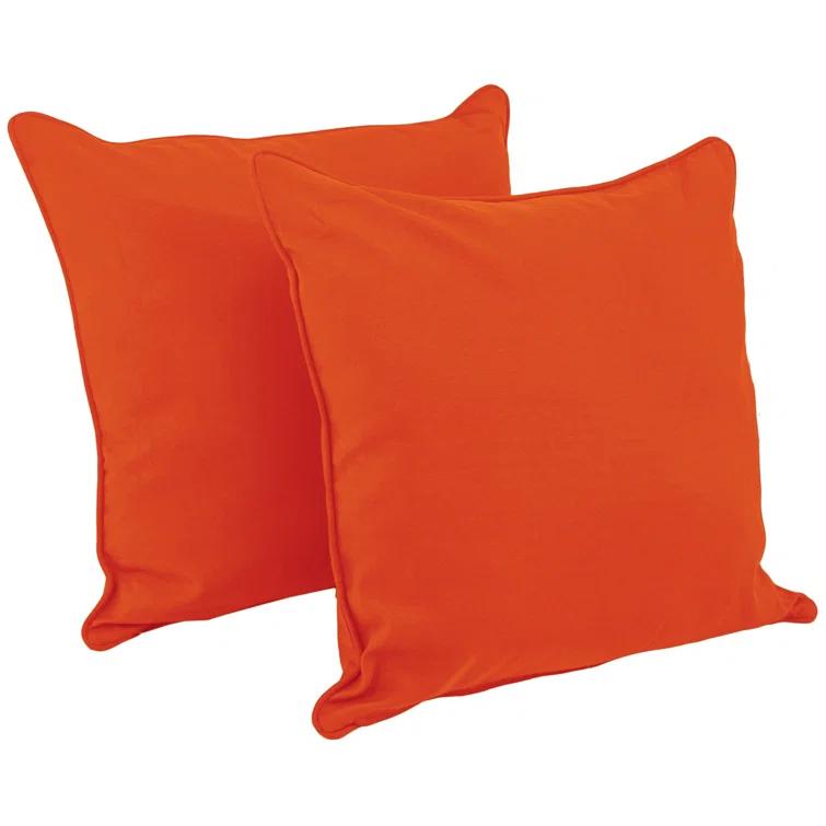 Blazing Needles Soft Home Furnishings Cotton Blend Reversible Throw Pillow (Set of 2)