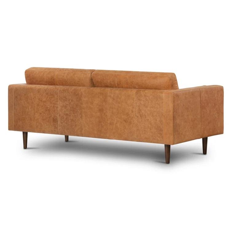 Napa 88.5'' Full-Grain Genuine Italian Leather Sofa