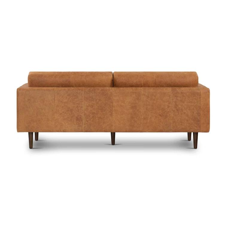 Napa 88.5'' Full-Grain Genuine Italian Leather Sofa