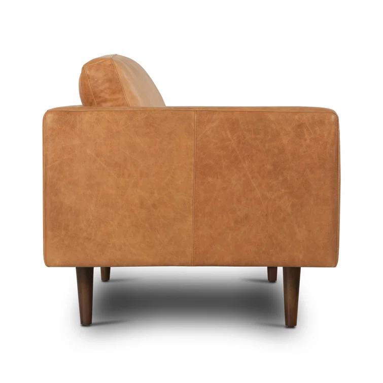 Napa 88.5'' Full-Grain Genuine Italian Leather Sofa