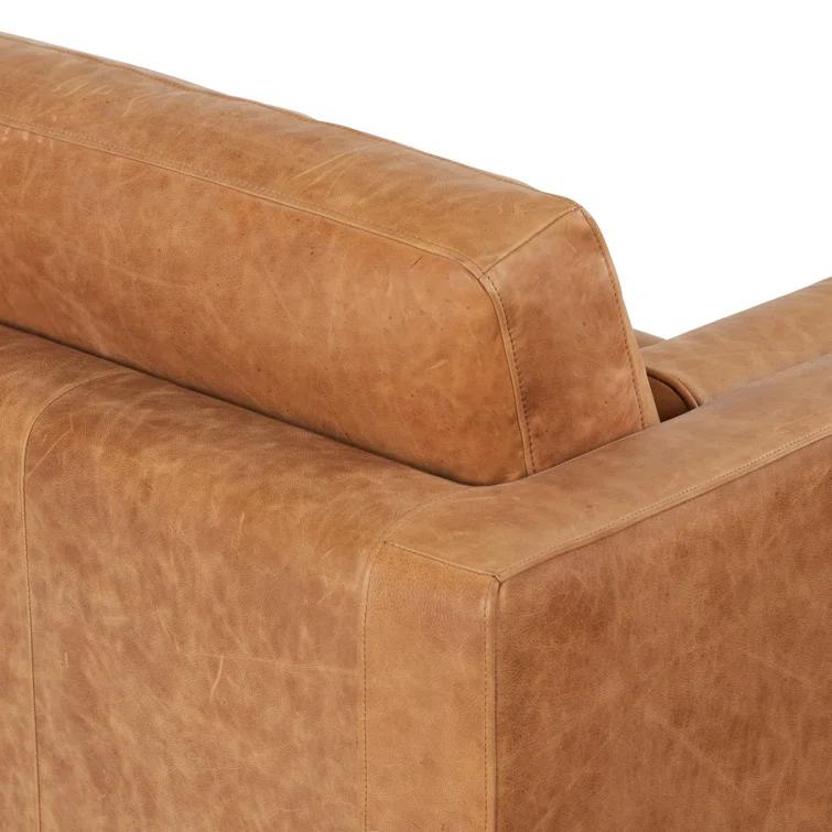 Napa 88.5'' Full-Grain Genuine Italian Leather Sofa
