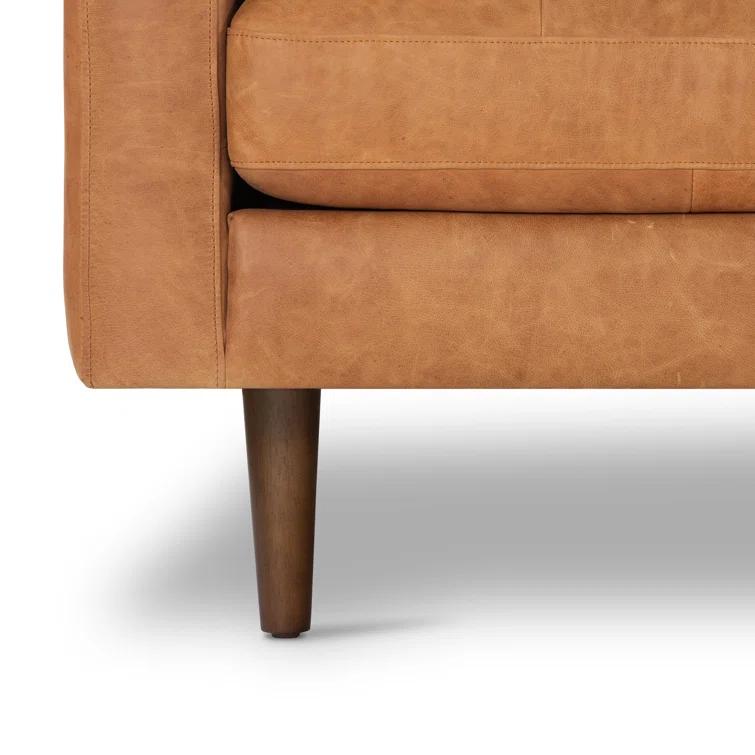 Napa 88.5'' Full-Grain Genuine Italian Leather Sofa