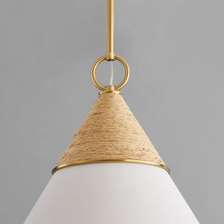 Rooney Pendant Light - White and Natural / 18"