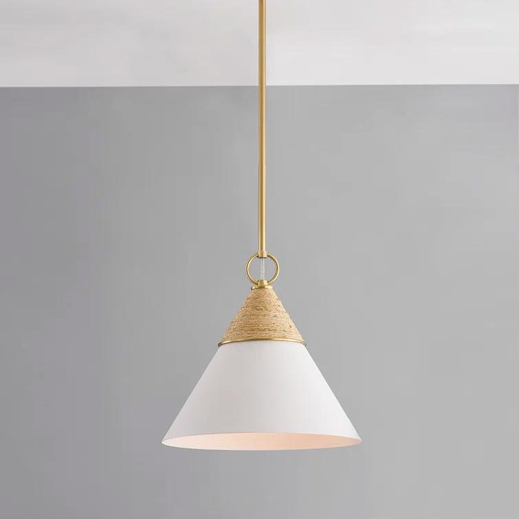 Rooney Pendant Light - White and Natural / 13"