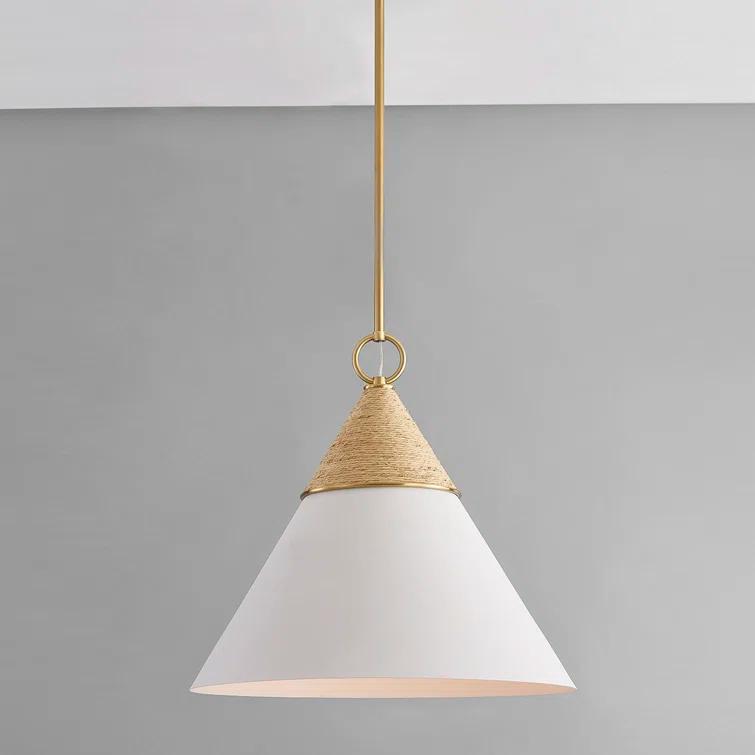 Rooney Pendant Light - White and Natural / 18"