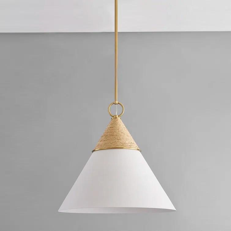 Rooney Pendant Light - White and Natural / 18"
