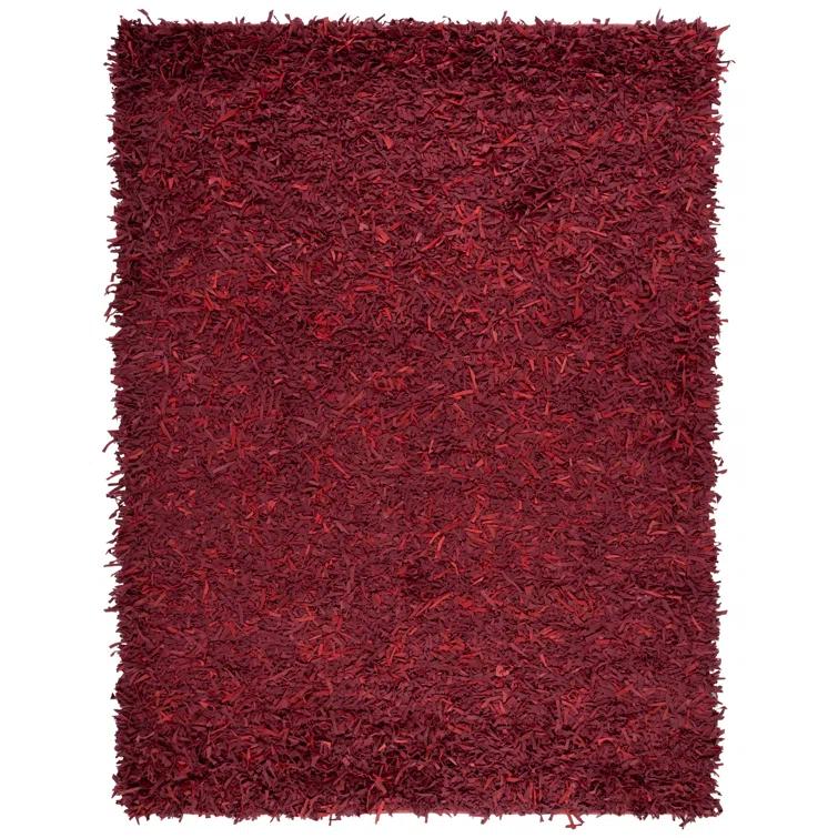Schaefer Handwoven Leather Solid Color Rug