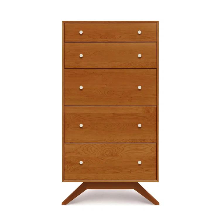 Astrid Solid Wood 26.875'' W 5 - Drawer Dresser