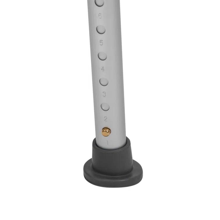 Flash Furniture DC-HY3510L-WH-GG Phoebe Aluminum Height Adjustable Medical Shower Transfer Bench
