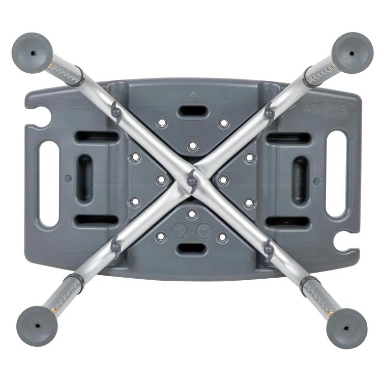 Hemsworth Tool-Free 300 Lb. Capacity, Adjustable Bath & Shower Chair w/ Non-slip Feet