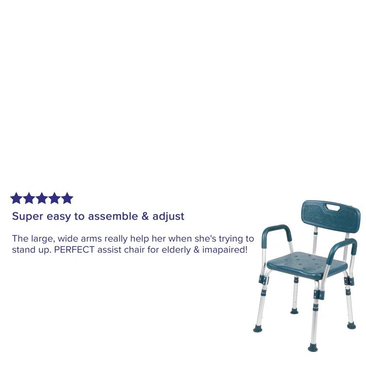 Jane 300 Lb. Capacity Quick Release Back & Arm Shower Chair