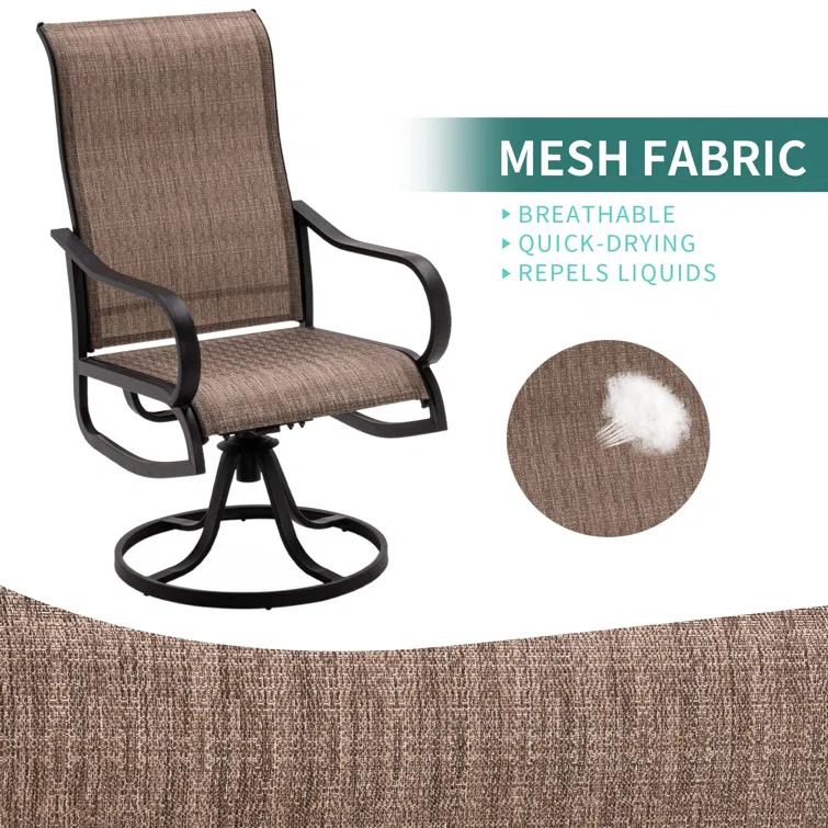 Joclynn Swivel Patio Dining Armchair
