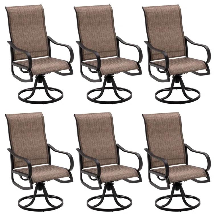 Joclynn Swivel Patio Dining Armchair