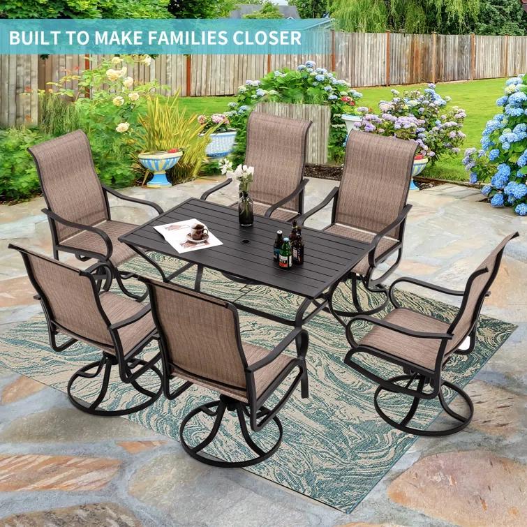 Joclynn Swivel Patio Dining Armchair