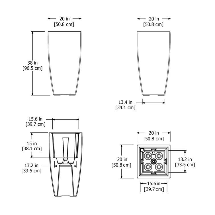 Mayne Inc. Vernamae  Resin Pot Planter With Water Reservoir