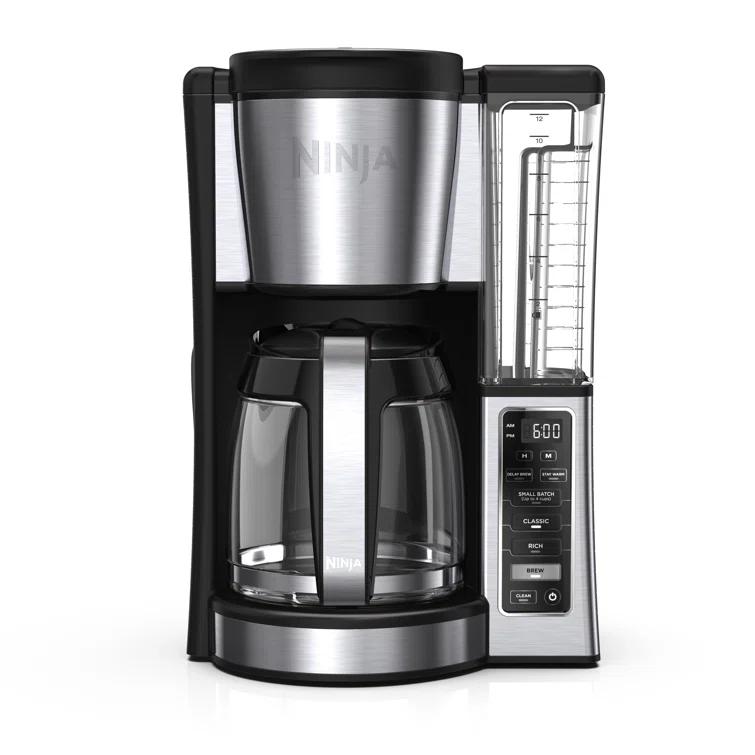 Ninja® 12-Cup Programmable Coffee Brewer, 2 Brew Styles, Adjustable Warm Plate, 60oz Water Reservoir, Delay Brew - Black/Stainless Steel