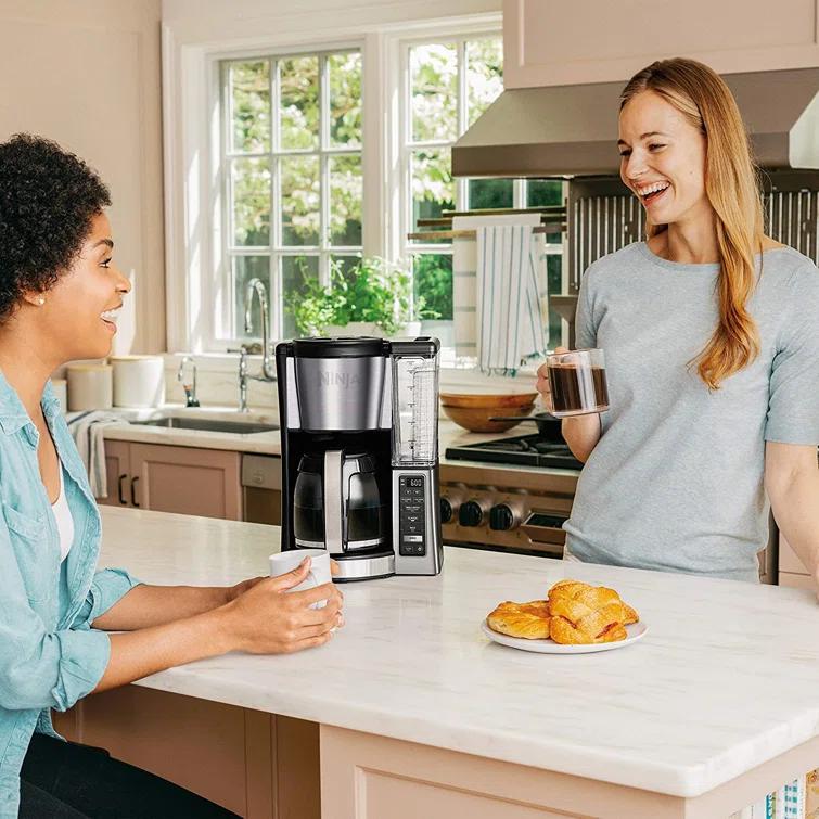 Ninja® 12-Cup Programmable Coffee Brewer, 2 Brew Styles, Adjustable Warm Plate, 60oz Water Reservoir, Delay Brew - Black/Stainless Steel