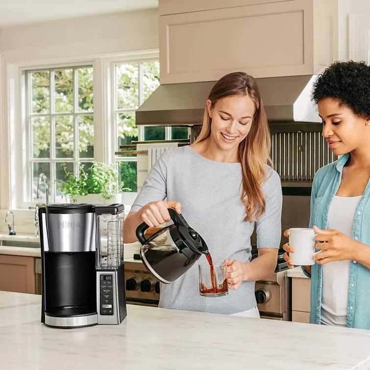 Ninja® 12-Cup Programmable Coffee Brewer, 2 Brew Styles, Adjustable Warm Plate, 60oz Water Reservoir, Delay Brew - Black/Stainless Steel
