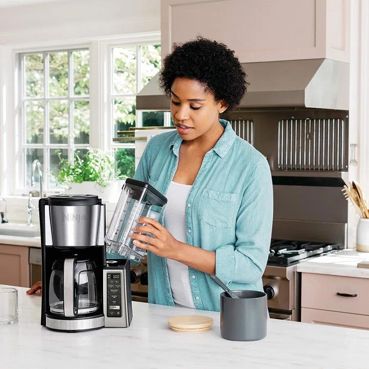 Ninja® 12-Cup Programmable Coffee Brewer, 2 Brew Styles, Adjustable Warm Plate, 60oz Water Reservoir, Delay Brew - Black/Stainless Steel
