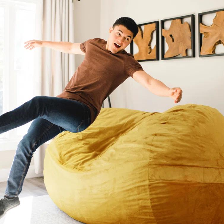Big Joe Giant Foam Filled Bean Bag Sofa with Soft Removeable Cover