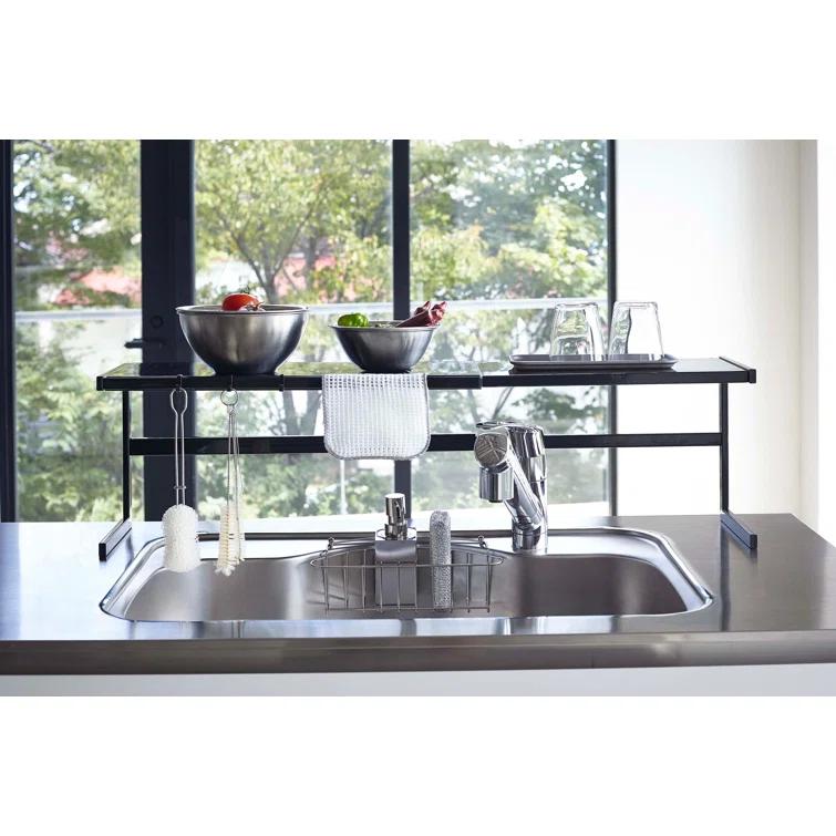 Yamazaki Home Expandable Support Rack - Kitchen Storage Shelf Organizer, Steel, Expandable