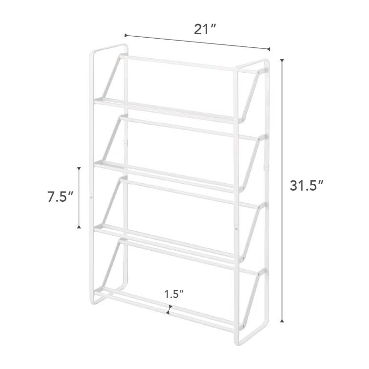 Yamazaki Home Slim Shoe Rack, Steel, Holds 8 to 12 shoes