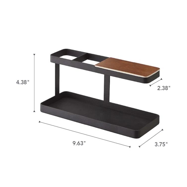 Yamazaki Home Countertop Spice Caddy, Storage And Organizer Rack, Steel, Anti-Slip Rubber Feet