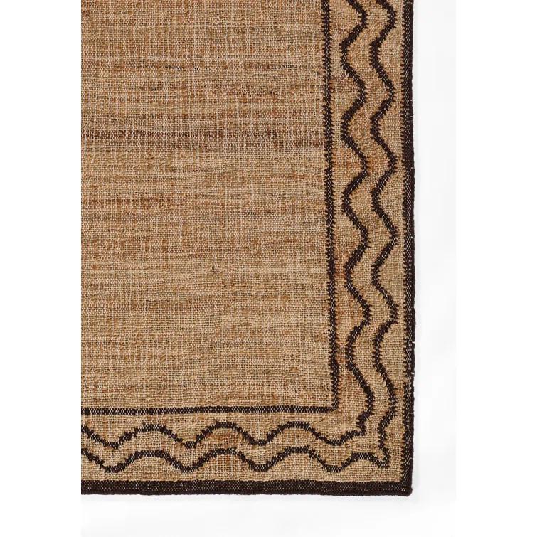 Erin Gates by Momeni Orchard Ripple Brown Hand Woven Wool and Jute Area Rug