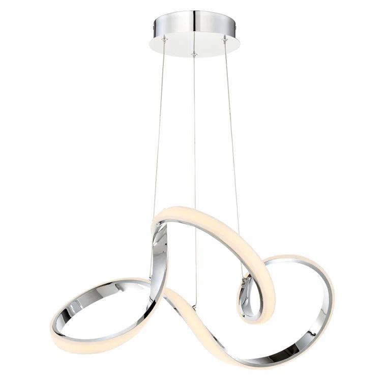 WAC Lighting Vornado 23" LED 3000K Contemporary Aluminum Pendant in Chrome