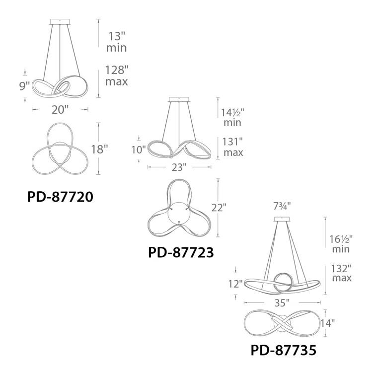 Vornado 1 - Light Chrome LED Novelty Pendant