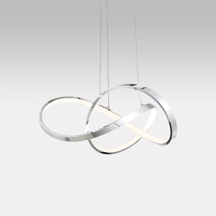 WAC Lighting Vornado 23" LED 3000K Contemporary Aluminum Pendant in Chrome