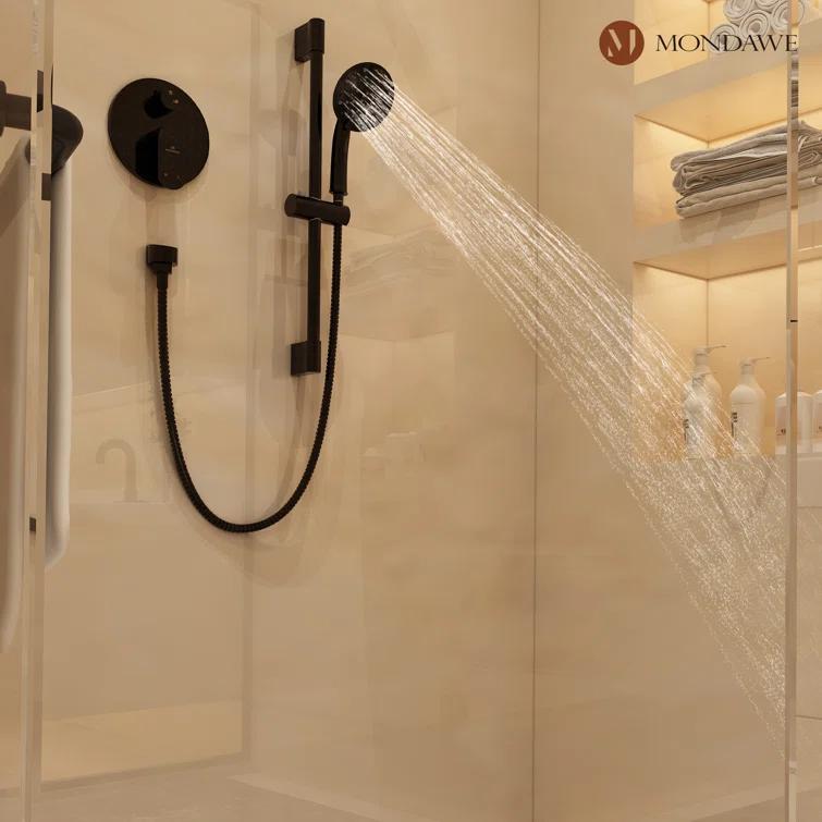 mondawe Calliope Wall Mounted 2-Function Retro Pressure-Balanced Shower System with 3 Setting Handheld MD-A3815-ORB