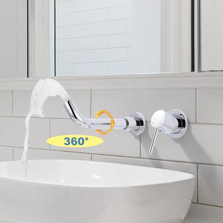 Wall Mounted Optional Single-handle Bathroom Faucet