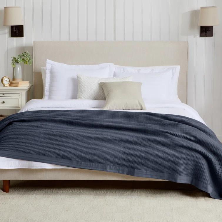 100% Cotton Lightweight Waffle Weave Summer Blanket