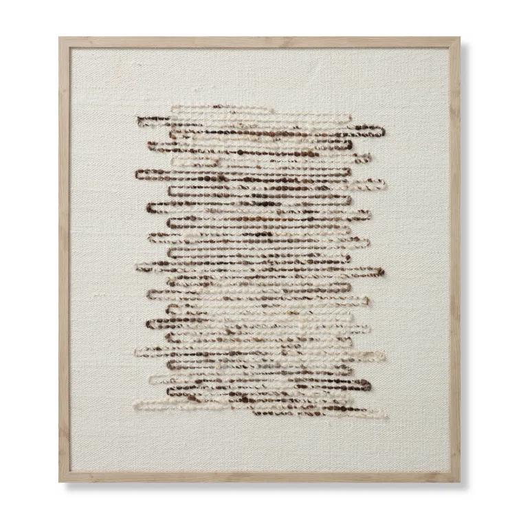 Amber Lewis x Loloi Getty Taupe / Ivory 3'-2" x 3'-6" Wall Art