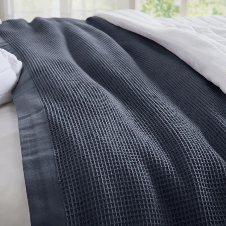 100% Cotton Lightweight Waffle Weave Summer Blanket