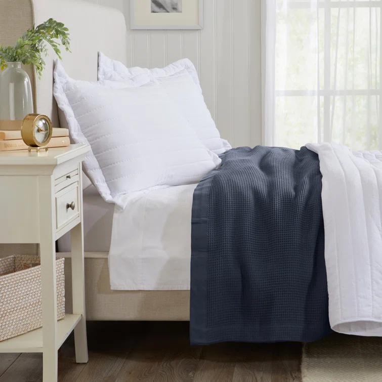 100% Cotton Lightweight Waffle Weave Summer Blanket