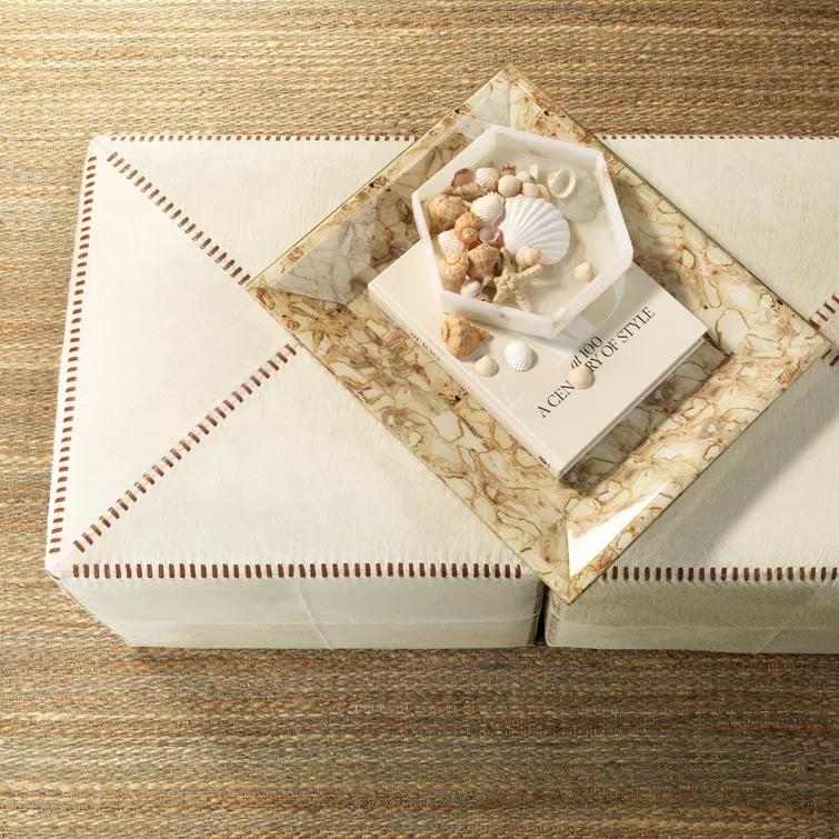 Jamie Young Company Leather Ottoman
