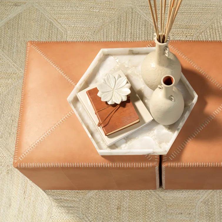 Jamie Young Company Leather Pouf