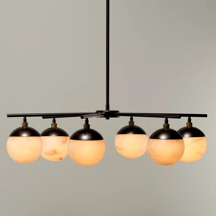 Metro 6 - Light Dimmable Sputnik Spider Chandelier