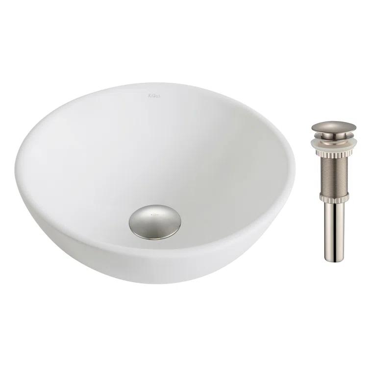 KRAUS Elavo™ Thin Ceramics Vessel Bathroom Sink