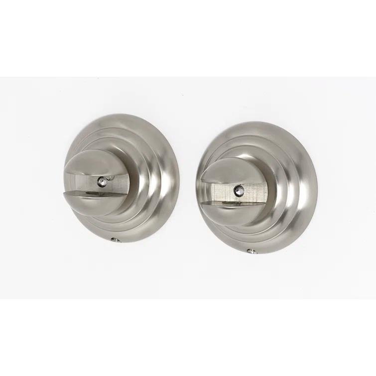 Satin Nickel Round Decorative Shelf Brackets