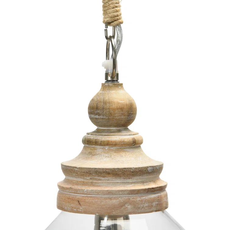 Bellantoni Distressed Mango Wood Ceiling Light