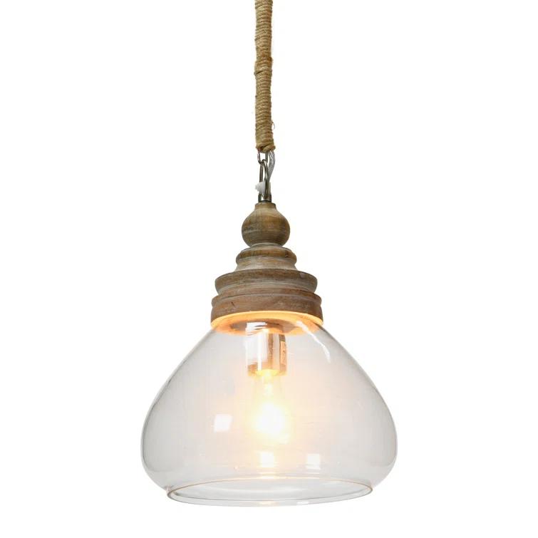 Bellantoni Distressed Mango Wood Ceiling Light