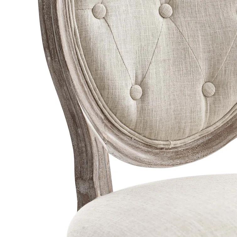 Modway Arise Vintage French Upholstered Fabric Dining Side Chair