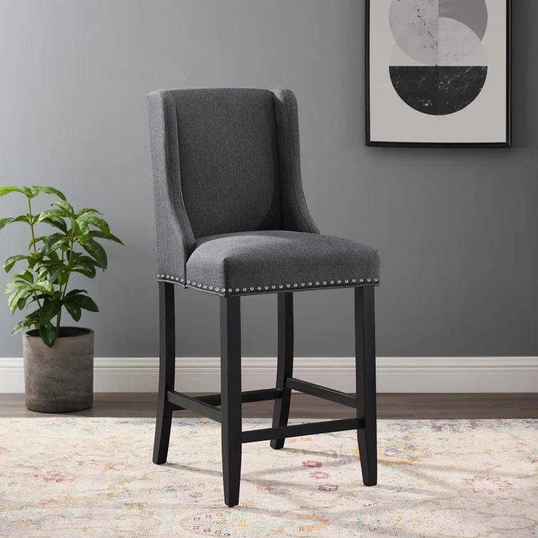 Modway Baron Upholstered Fabric Bar Stool
